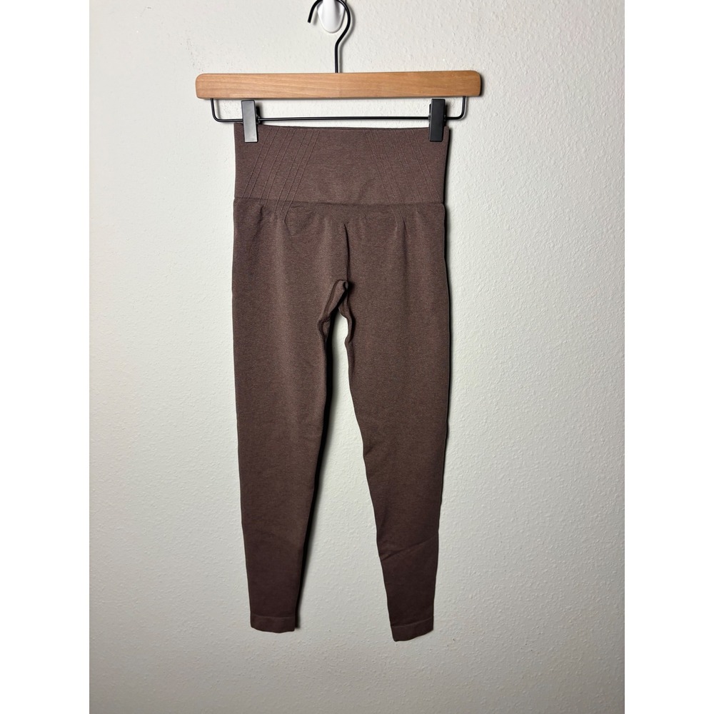 Buffbunny Collection Brown Heathered Seamless High Rise Leggings Small